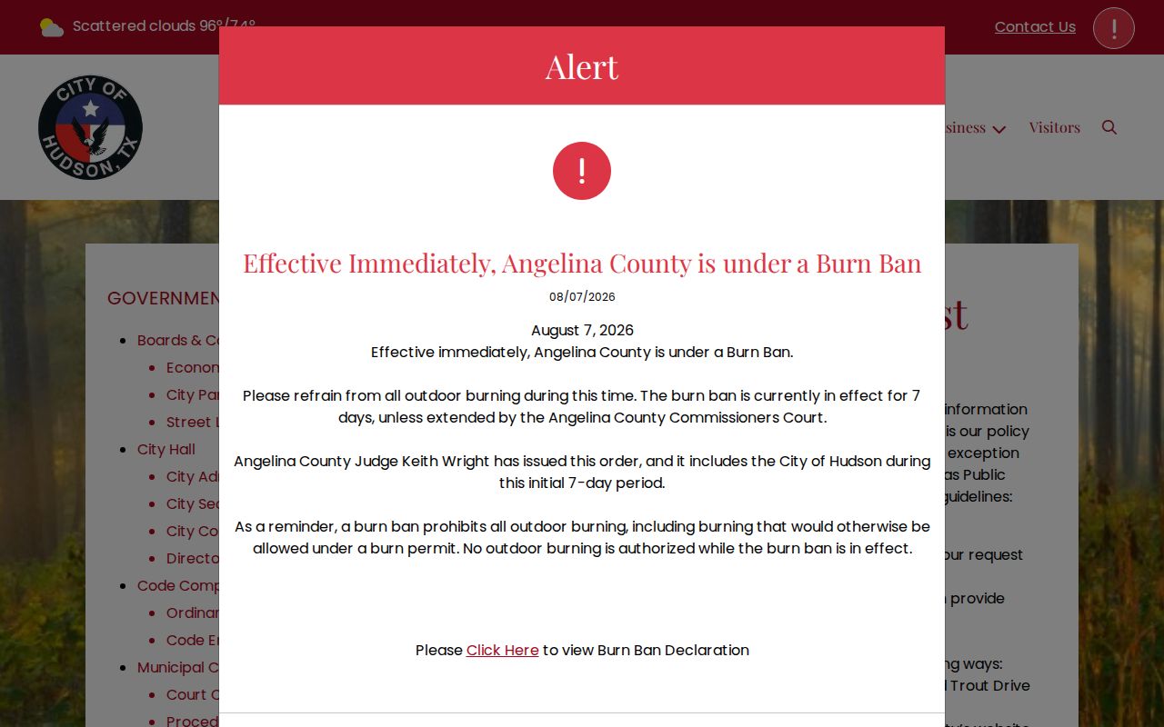 Hudson public information request instructions for legacy city files