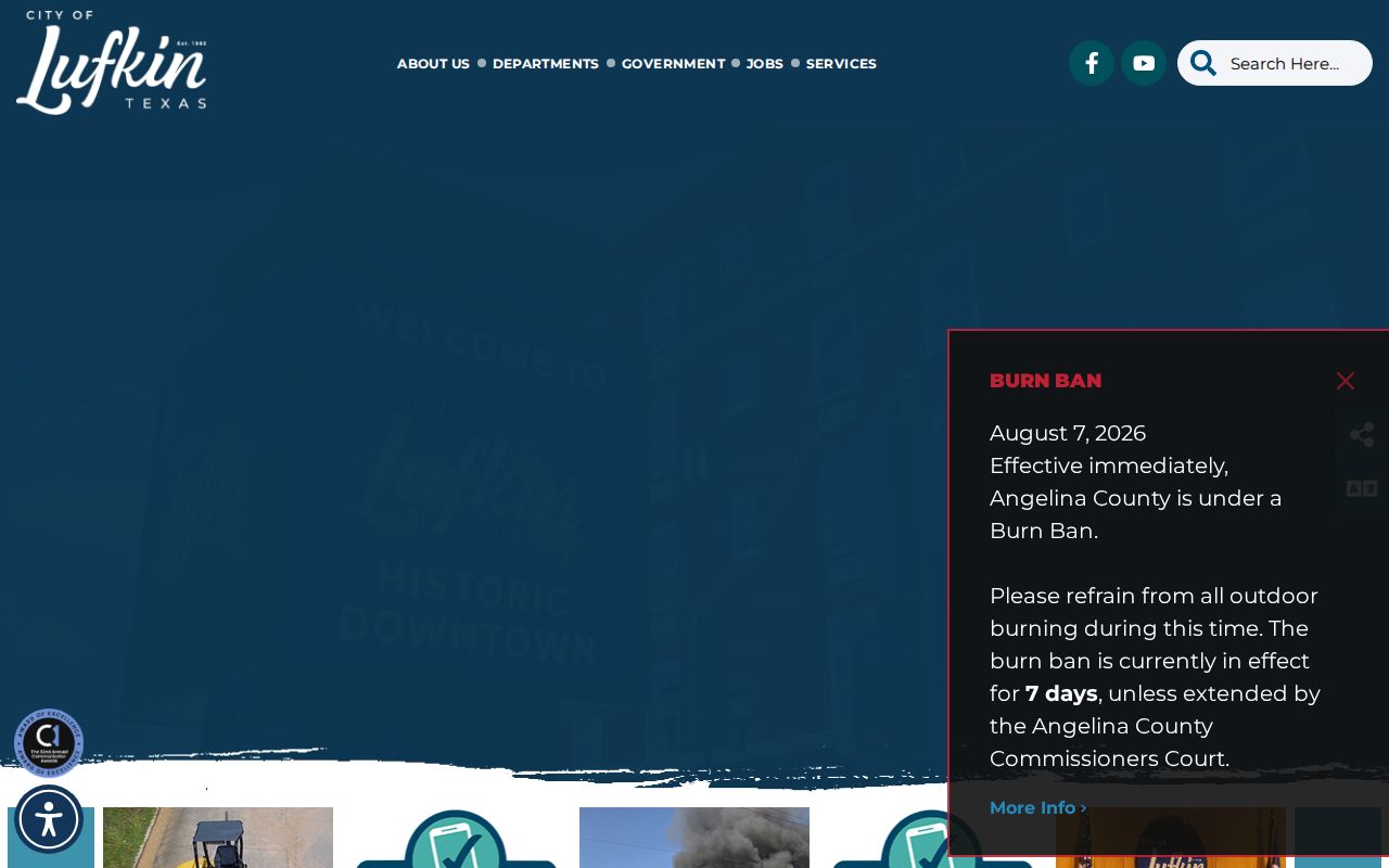 Official City of Lufkin website for local records offices